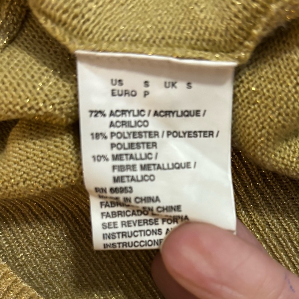 Vintage Leslie Fay Sportswear Gold Knit Top - Picture 4 of 6